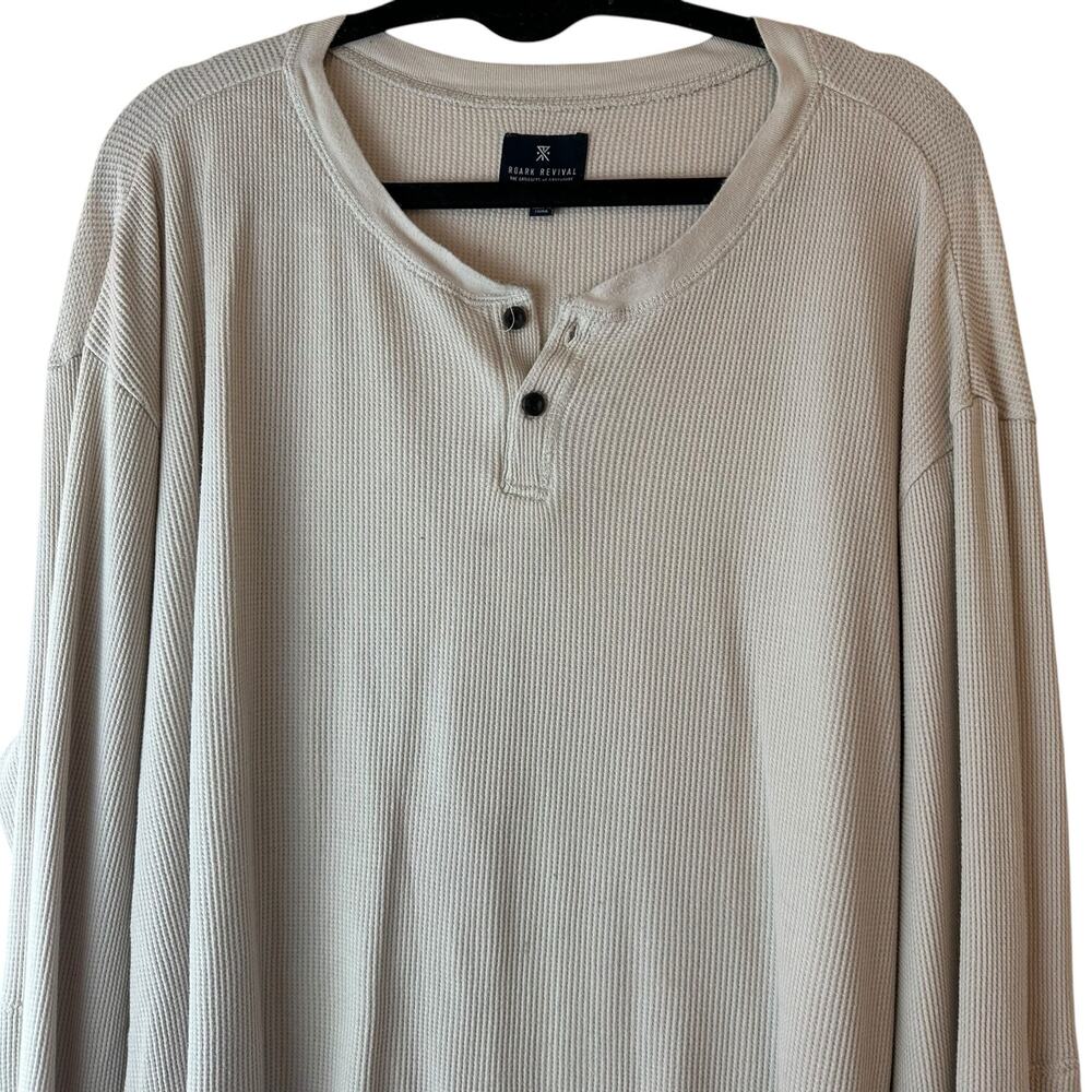 Roark Revival The Tomac Thermal Shirt in Beige Cream sz XL - Picture 3 of 5